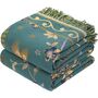 Double Sided Flower And Bird Sofa Bedspread Blanket, thumbnail 6 of 6