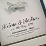 Personalised 25th Anniversary Gift Framed Silver Bow, thumbnail 3 of 6
