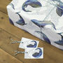 Blue Whales Luxury, Recycled Wrapping Paper Pack, thumbnail 1 of 5