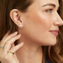 Brooklyn Moonstone And Gold Plated Stud Earrings, thumbnail 3 of 4