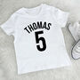 Personalised Birthday T Shirt Football Style, thumbnail 2 of 6