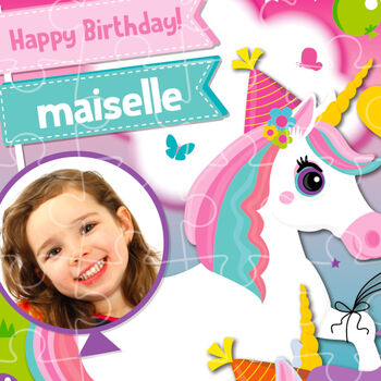 Personalised Rainbow Unicorn Birthday Jigsaw Puzzle, 2 of 11
