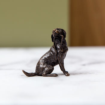 Miniature Bronze Labrador Sculpture 8th Anniversary, 6 of 11