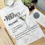 Dad's Perfect Cocktail Personalised Recipe Tea Towel, thumbnail 1 of 2