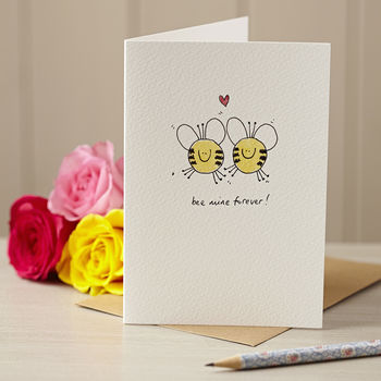 Personalised Bees In Love Handmade Card, 2 of 3