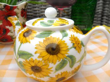 Two Cup Teapot In Sunflower Design, 2 of 7