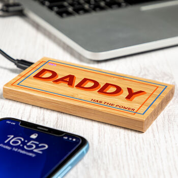 Personalised Retro Has The Power Phone Charger, 2 of 4