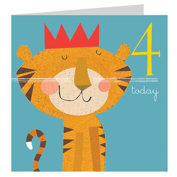 Tiger 4th Birthday Card, 3 of 5