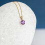 Genuine Amethyst Necklace In 9ct Gold, thumbnail 2 of 12