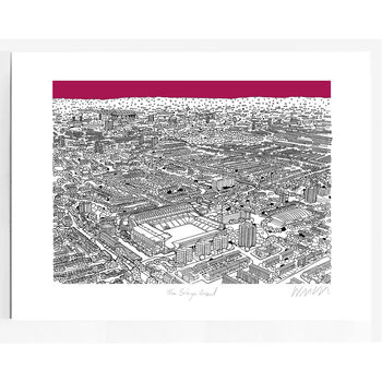 West Ham 'Boleyn Ground' Football Stadium Screen Print, 2 of 5