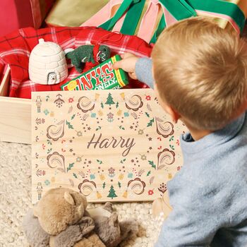 Personalised Nutcracker Wooden Christmas Eve Box, 2 of 3