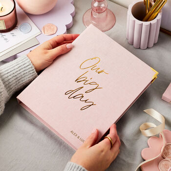 Personalised Blush Pink Wedding Planner And Organiser, 2 of 10