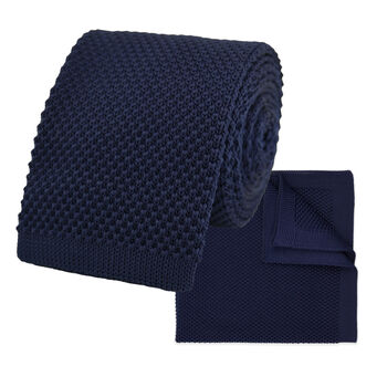 Wedding Handmade Polyester Knitted Pocket Square In Navy Blue, 9 of 12