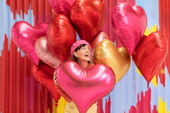 Pink Heart Foil Balloon, 3 of 4