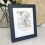 Favourite UK Map Personalised Print With Grey Frame, thumbnail 4 of 10