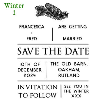 Save The Date Rubber Stamp | Personalised Save The Date, 7 of 10