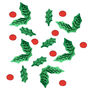 Holly Shaped Christmas Table Confetti Scatter, thumbnail 2 of 3