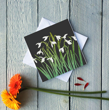 Snowdrops Greetings Card, 2 of 2
