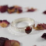 Garnet Ring In Recycled Silver, thumbnail 1 of 3