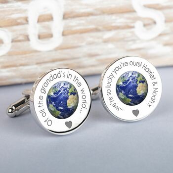 Personalised 'Of All The Daddy's…' Silver Cufflinks, 3 of 4