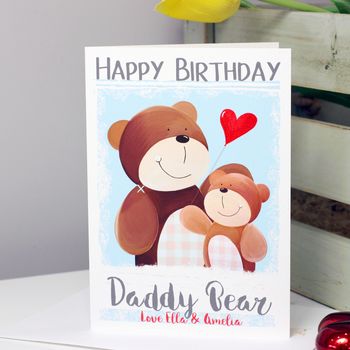Personalised Daddy Papa Bear Birthday Card, 6 of 10