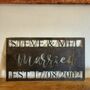 Personalised 'Married' Metal Wedding Ceremony Sign, thumbnail 1 of 7