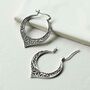 Sterling Silver Decorative Hoops, thumbnail 3 of 5
