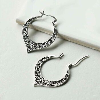 Sterling Silver Decorative Hoops, 3 of 5