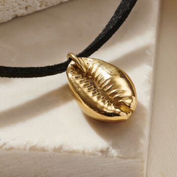 Cowrie Shell Leather Cord Necklace, 3 of 7