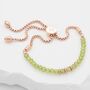 August Birthstone Peridot Bracelet, thumbnail 6 of 8