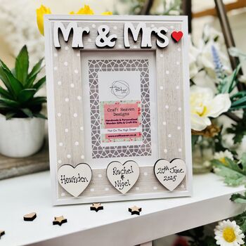 Personalised Mr And Mrs Wedding Gift Photo Frame, 7 of 7