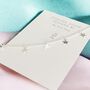 50th Birthday Sterling Silver Five Star Charm Bracelet, thumbnail 2 of 4