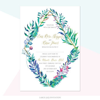 Exotic Diamond Wedding Invitation, 3 of 9