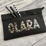 Personalised Leopard Child's Name School Pencil Case, thumbnail 1 of 4