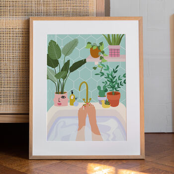 'Bathroom Plants' Art Print A1, A2, A3, A4, A5, A6, 2 of 2