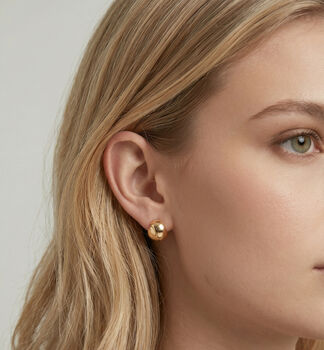 Kin 18 K Gold Plated Knot Earrings, 2 of 5