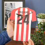 Personalised Football Shirt Wall Clock Gift For Him, thumbnail 1 of 4