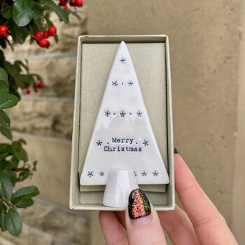 Porcelain Christmas Tree Decoration, 4 of 4