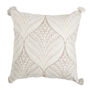 Artisanal Embroidered Cushion Cover With Tassels, thumbnail 2 of 3