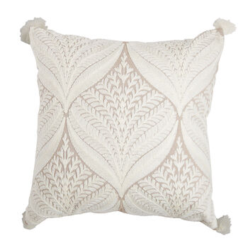 Artisanal Embroidered Cushion Cover With Tassels, 2 of 3