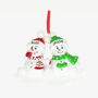 Snowmen Christmas Tree Decoration With Personalised Name, thumbnail 1 of 2