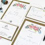 Floral Write Your Own Wedding Invitation Set, thumbnail 2 of 6