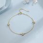 Sterling Silver Cz Star Motif Bracelet, thumbnail 4 of 12