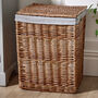 Wicker Laundry Hamper With Grey Lining, thumbnail 1 of 6