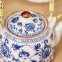 Blue Floral Ceramic Teapot With Infuser, thumbnail 3 of 7