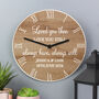 Free Text Personalised Wood Effect Clock Gift, thumbnail 3 of 4
