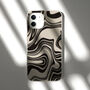 Black Liquid Marble Biodegradable Phone Case, thumbnail 7 of 8