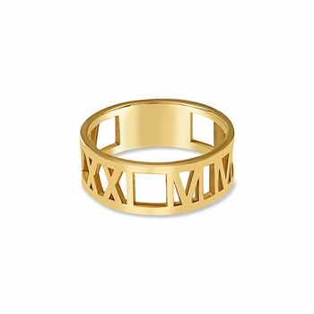 Personalised Roman Numeral Special Date Ring, 4 of 12