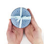 'Blue Turkish Flower' Heavyweight Glass Coaster Set, thumbnail 7 of 10