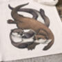 Otter Couple Eco Tote Bag ~ Organic And Fairtrade Cotton, thumbnail 2 of 2